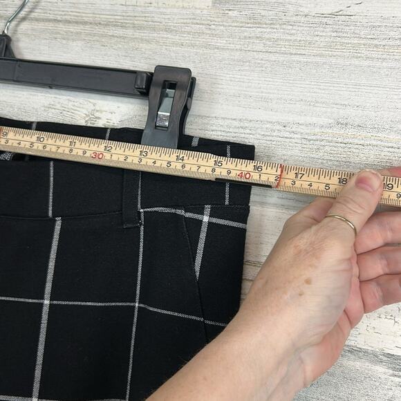 Betabrand Women’s Dress Pants Yoga Pants Classic Bootcut Black Windowpane Medium - Picture 7 of 11